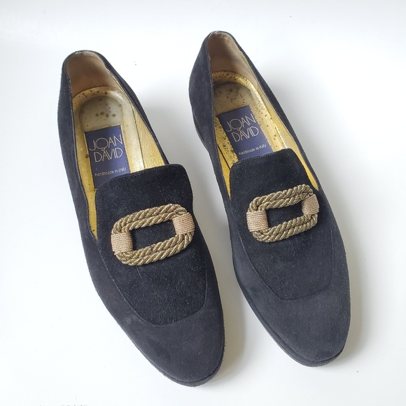 Vintage Joan & David black suede shoes size 8M - Picture 2 of 14